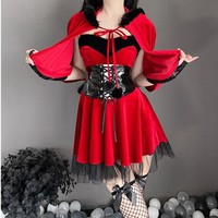 Christmas Red Cosplay Dress - Thumbnail 4