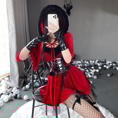 Christmas red cosplay dress - Thumbnail 4