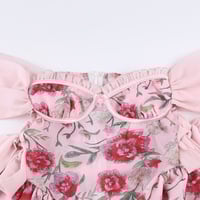 Pink Flower Garden Dress - Thumbnail 6