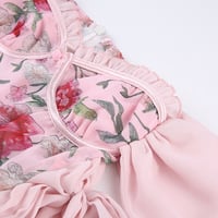 Pink Flower Garden Dress - Thumbnail 5