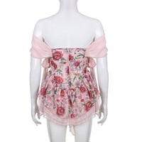 Pink Flower Garden Dress - Thumbnail 4