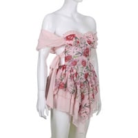 Pink Flower Garden Dress - Thumbnail 3