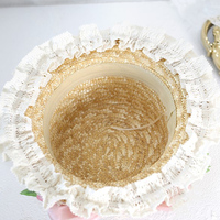 Cute Victorian Girl Tulip Bow Summer Straw Hat - Thumbnail 3