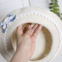 Cute Fall Autumn Winter Cinnamoroll My Melody Kuromi Sanrio Mascot Beret Hat - Thumbnail 3