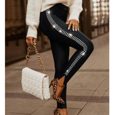 Fashion Women'S Wear Hot Drilling Tight Fitting Pants