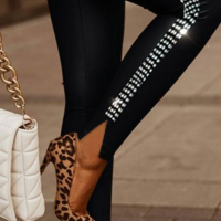 Fashion Women'S Wear Hot Drilling Tight Fitting Pants - Thumbnail 2