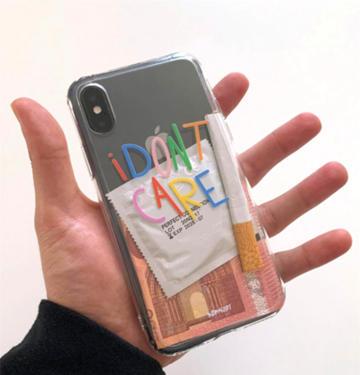 Free Shipping-"I DON'T CARE" PHONE CASE