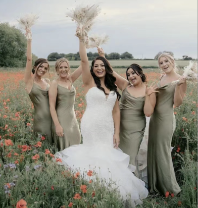 Spaghetti Straps Green Bridesmaid Dresses Sheath Long Length