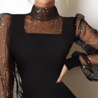 Solid Color Women'S Tight Long Sleeve Dress - Thumbnail 1