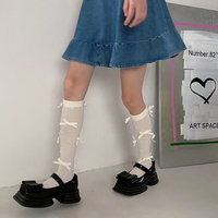 Japanese Sexy Bow Transparent Tights Stockings Socks - Thumbnail 3