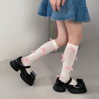 Japanese Sexy Bow Transparent Tights Stockings Socks - Thumbnail 2