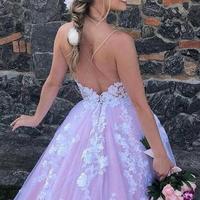 Charming Mermaid Backless Long Prom Dress WIth Lace Appliques - Thumbnail 2
