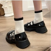 JK Heart Strapy Mary Jane Shoes - Thumbnail 4