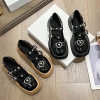 JK Heart Strapy Mary Jane Shoes - Thumbnail 7