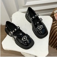 JK Heart Strapy Mary Jane Shoes - Thumbnail 5