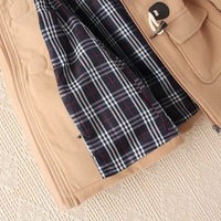 Korean style casual horn button mid-length woolen coat - Thumbnail 3