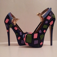 Multi-Colored Painted Heels - Thumbnail 1