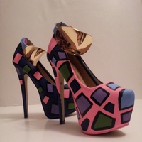 Multi-Colored Painted Heels - Thumbnail 2