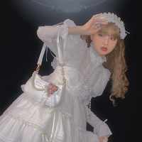 Sweet Heart Dream Rose Flower Shoulder White & Pink Underarm Bag - Thumbnail 4