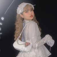 Sweet Heart Dream Rose Flower Shoulder White & Pink Underarm Bag - Thumbnail 5