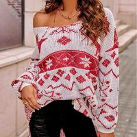 Women'S Casual White Long Sleeved Sweater - Thumbnail 1