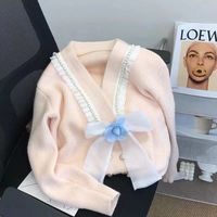 Big Bow Lady Sweater Cardigan - Thumbnail 3