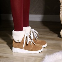 New warm plush snow boots short boots - Thumbnail 4