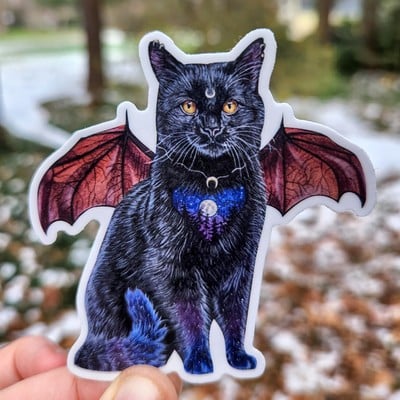 "black cat" sticker 