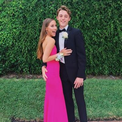 Elegant simple hot pink evening formal dress