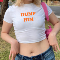 "DUMP HIM" CROP TEE - Thumbnail 1