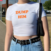 "DUMP HIM" CROP TEE - Thumbnail 3