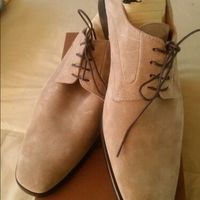 Elegant Men's Hand Stitch Beige Genuine Suede Lace Up Casual Wear Shoes - Thumbnail 1