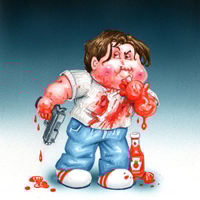 Bloody billy / snackin' skeet final art - horrorible kids - series 7 2022