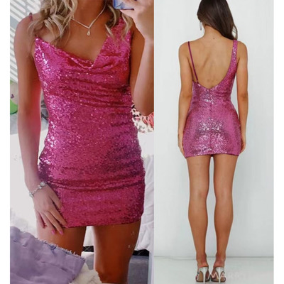 Fuchsia homecoming dresses short prom dresses - Thumbnail 2