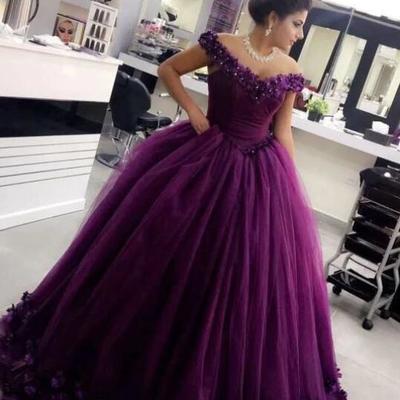 Vintage ball gown long prom dresses - Thumbnail 2