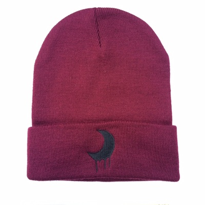 Black moon beanie