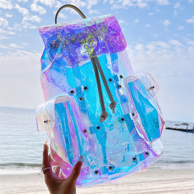 New Fashion Colorful Laser Backpack Large Capacity Transparent Symphony Backpack