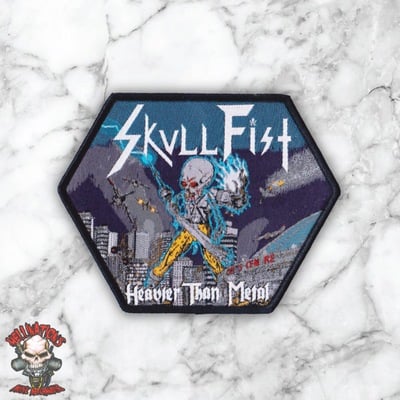 Skull fist woven patches