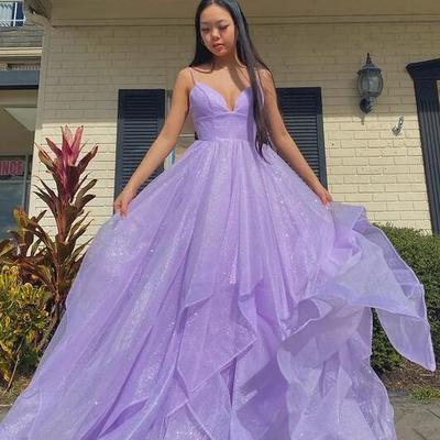 New arrival a-line v-neck prom dresses
