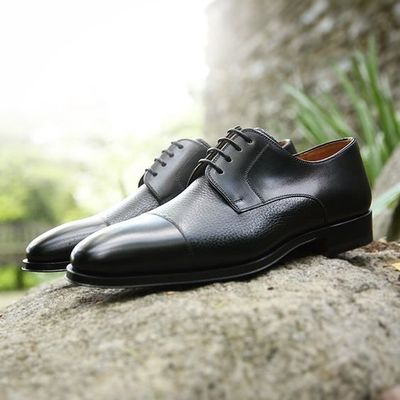 Handmade Cow Leather Contrast Cap Toe Dress Stylish Mens Choice Shoes