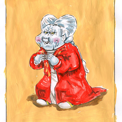 Old man gary / vlad tepid color rough - horrorible kids - series 7 2022 - Thumbnail 1