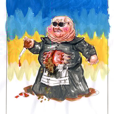 Butter bill / stuffed stefano color rough - horrorible kids - series 7 2022 - Thumbnail 2