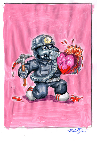 MYA Bloody Valentine / Scary HARRY Color Rough - Horrorible Kids - Series 7 2022