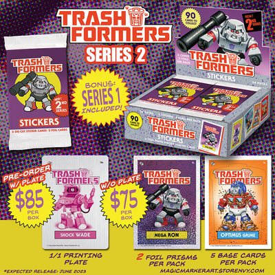 **LIMIT 1 BOX PER CUSTOMER** Trashformers - Series 2 Trading Cards - 24 Pack Box