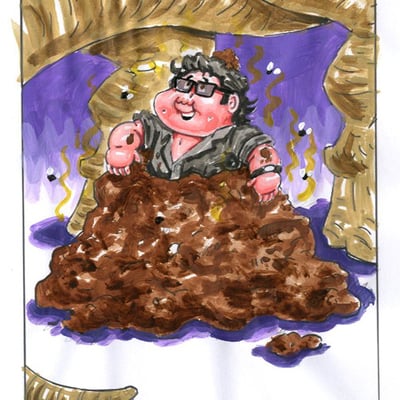 Messy malcolm / jurassic parker color rough - slop culture kids - series 1 2022