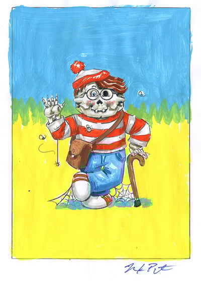 Waitin' WALDO / Missin' MARTIN Color Rough - Slop Culture Kids - Series 1 2022