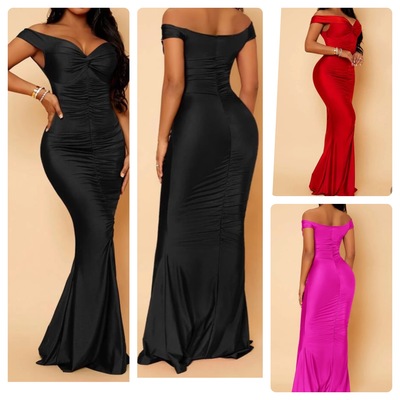 Draped shoulder maxi-td - Thumbnail 3