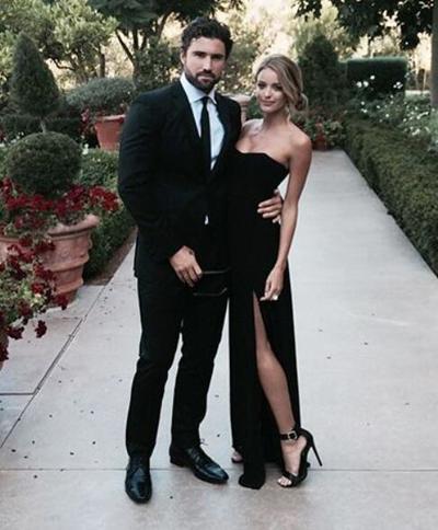 Strapless A Line Black Long Slit Side Prom Dresses