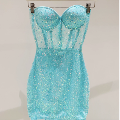 Mini corset dresses sequins - Thumbnail 1