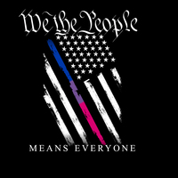 We the People B&W BI Flag Unisex T-shirt - Thumbnail 2